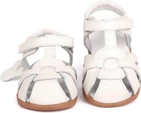 img 3 attached to 👑 Femizee Genuine Leather Princess Sandals for Girls' School Uniforms available at Shoes