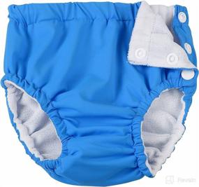 img 4 attached to 👶 Durio Reusable Swim Diapers: Leak-Proof Unisex Infant Toddler Swimming Pants