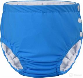 img 1 attached to 👶 Durio Reusable Swim Diapers: Leak-Proof Unisex Infant Toddler Swimming Pants