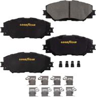 🔵 premium ceramic front disc brake pads set gyd1210 by goodyear brakes - replacement part for lexus, scion, toyota corolla, matrix, rav4 логотип