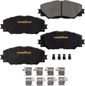 img 4 attached to 🔵 Premium Ceramic Front Disc Brake Pads Set GYD1210 by Goodyear Brakes - Replacement Part for Lexus, Scion, Toyota Corolla, Matrix, RAV4