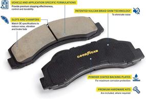 img 2 attached to 🔵 Premium Ceramic Front Disc Brake Pads Set GYD1210 by Goodyear Brakes - Replacement Part for Lexus, Scion, Toyota Corolla, Matrix, RAV4