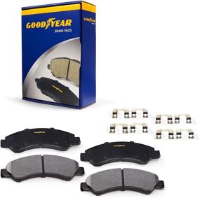 img 1 attached to 🔵 Premium Ceramic Front Disc Brake Pads Set GYD1210 by Goodyear Brakes - Replacement Part for Lexus, Scion, Toyota Corolla, Matrix, RAV4