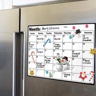 magnetic fridge calendar: stay organized with this dry erase whiteboard for refrigerator planners - 16.9" x 11.8 logo