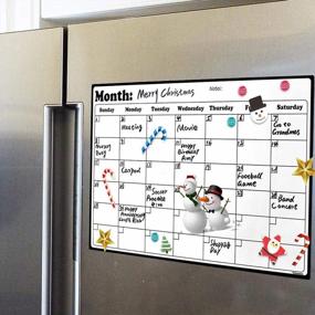 img 4 attached to Magnetic Fridge Calendar: Stay Organized With This Dry Erase Whiteboard For Refrigerator Planners - 16.9" X 11.8