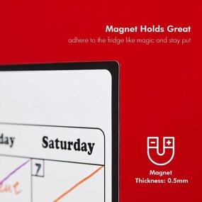 img 2 attached to Magnetic Fridge Calendar: Stay Organized With This Dry Erase Whiteboard For Refrigerator Planners - 16.9" X 11.8