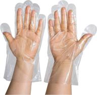 500 pcs disposable food prep gloves - clear plastic, food safe & multi-purpose for kitchen, cooking, cleaning, crafting logo