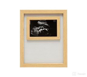 img 3 attached to 👶 Kate & Milo Sonogram Wooden Letterboard Set: Celebrate Pregnancy Milestones and Baby's Growth with this Gender-Neutral Nursery Décor Accessory in White