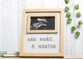 img 2 attached to 👶 Kate & Milo Sonogram Wooden Letterboard Set: Celebrate Pregnancy Milestones and Baby's Growth with this Gender-Neutral Nursery Décor Accessory in White