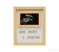 👶 kate & milo sonogram wooden letterboard set: celebrate pregnancy milestones and baby's growth with this gender-neutral nursery décor accessory in white logo