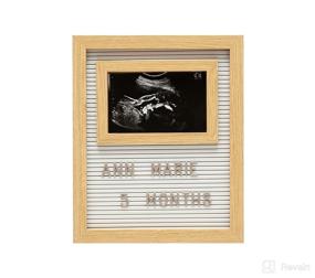img 4 attached to 👶 Kate & Milo Sonogram Wooden Letterboard Set: Celebrate Pregnancy Milestones and Baby's Growth with this Gender-Neutral Nursery Décor Accessory in White