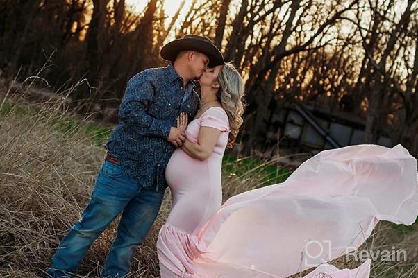 img 1 attached to Gorgeous Off Shoulder Mermaid Gown For Maternity Photo Shoot | ZIUMUDY review by Chad Young