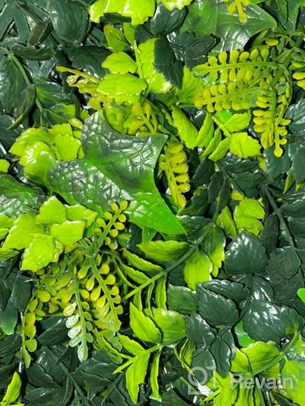 img 1 attached to 12 Pack ULAND Artificial Topiary Hedge Panels - 20"X20" Faux Plant Greenery For Outdoor Privacy Screen Fence, Backdrop Wall Decorations review by Ron Chang