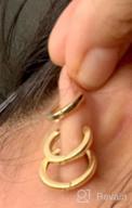 img 1 attached to 14K Gold Plated Hoop Huggie Earrings For Women & Men - Micuco Hypoallergenic Tiny Cartilage Jewelry review by Simon Connelly