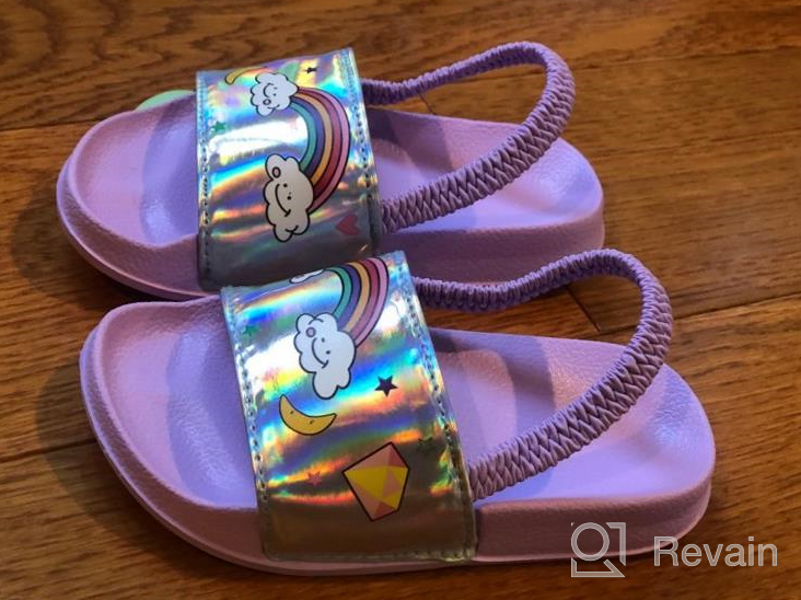 img 1 attached to 🌈 FUNKYMONKEY Rainbow Boys' Toddler Sandals - Outdoor Shoes review by Jarrett Francis