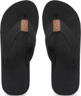 maiitrip men's soft comfort flip flops - size 7-15. logo