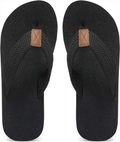 img 4 attached to Maiitrip Men'S Soft Comfort Flip Flops - Size 7-15.