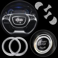 3pcs car steering wheel emblem sticker bling accessories for audi a1 a3 a4 a5 a6 q3 q7 a7 a8 r8 tt logo