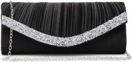dasein pleated rhinestone accented evening women's handbags & wallets ~ clutches & evening bags логотип