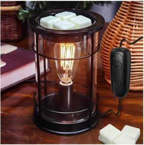 img 4 attached to SALKING Electric Wax Melt Warmer - Timer, Rustic Home Décor & Birthday Gifts!