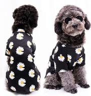 weyato dog shirts flowers summer cool beach shirts comfy stylish breathable puppy t-shirts cotton vest clothes for dogs and cats pet apparel design adorable casual cozy dog shirt - black, size large логотип