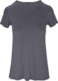 img 2 attached to ClothingAve Womens Pocket T Shirt Stretch Women's Clothing at Lingerie, Sleep & Lounge