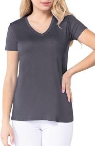 img 4 attached to ClothingAve Womens Pocket T Shirt Stretch Women's Clothing at Lingerie, Sleep & Lounge