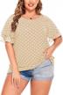 👚 in'voland plus size polka dot ruffle sleeve chiffon blouse flowy tops shirt for women - loose casually stylish logo