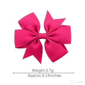 img 1 attached to 🎀 Adorable 40PCS Grosgrain Hair Clips for Baby Girls - Perfect Hair Accessories, Bows for Newborns, Infants & Toddlers (3 Inches)