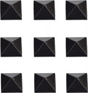 9 black metal pyramid studs stomp pad set - полный комплект racewax логотип