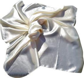 img 2 attached to Elegant Large Solid Color Square Women's Accessories via Scarves & Wraps