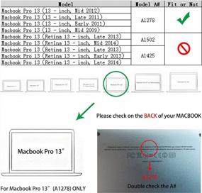 img 4 attached to Бирюзовый жесткий чехол и чехол для клавиатуры для MacBook Pro 13 дюймов A1278 (CD-ROM) — совместим с версиями 2012, 2011, 2010 и 2009 годов, от RUBAN