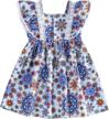 🌻 sunflower floral princess button lace bohemia sleeveless toddler girl dress - stylish clothes logo