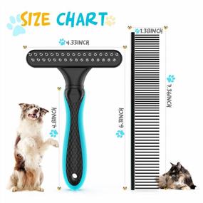 img 1 attached to 2-In-1 Pet Grooming Tools - Dog Rake For Tangle And Knot Removal, Cat Comb For Loose Undercoat - Ideal For Long And Short Hair Breeds