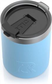 img 1 attached to RTIC Lowball Tumbler With Splash Proof Lid, 12 Oz, RTIC Ice, Insulated Travel Stainless Steel Coffee Mug, Sweat Proof, Keeps Hot & Cold Longer
