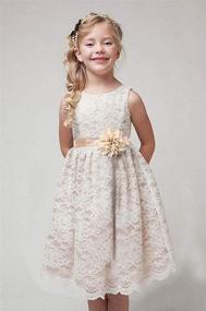 img 2 attached to 🌸 Bow Dream Vintage Flower Princess Dresses: Enchanting Girls' Clothing