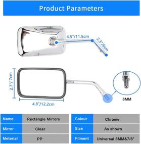 img 2 attached to DREAMIZER Universal Motorcycle Rear View Mirror Aluminum 7/8&#34