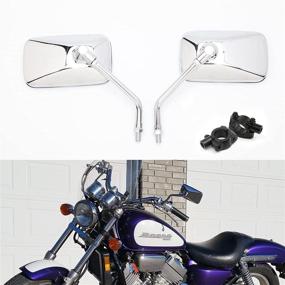 img 4 attached to DREAMIZER Universal Motorcycle Rear View Mirror Aluminum 7/8&#34