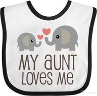 👩 inktastic my aunt loves me baby bib: the perfect expression of love from aunt to niece/nephew! логотип