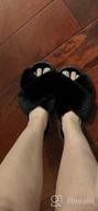 img 1 attached to Women'S Open Toe Fuzzy Slippers Cross Band House Shoes Soft Fluffy Cozy Slide Sandals review by Lori Lawson