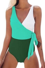 img 4 attached to CUPSHE Womens Bowknot Bathing Swimsuit Women's Clothing - Swimsuits & Cover Ups