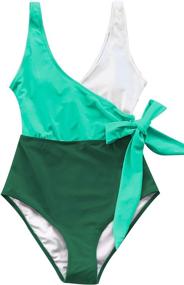 img 3 attached to CUPSHE Womens Bowknot Bathing Swimsuit Women's Clothing - Swimsuits & Cover Ups