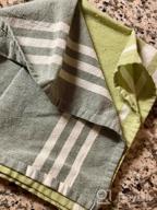 img 1 attached to Boho Kitchen Towels - Set Of 3 Olive Green Dish Cloths And Cotton Tea Towels For Kitchen Decorations, 20 X 28 Inches By Folkulture review by Kristie Jones
