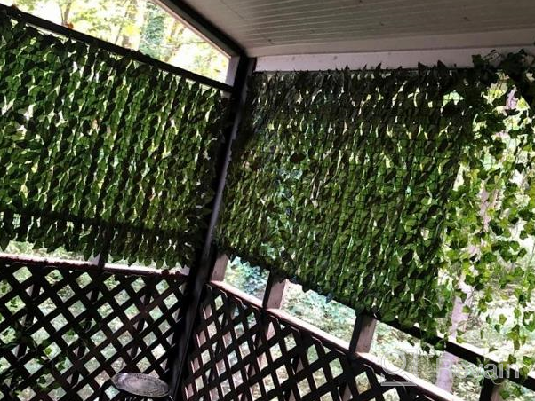 img 1 attached to 🌿 Artificial Ivy Privacy Fence Wall Screen for Outdoor Decor, Garden - DearHouse 118x39.35in Faux Ivy Hedges Fence and Vine Leaf Decoration review by Thomas Taylor