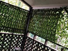 img 6 attached to 🌿 Artificial Ivy Privacy Fence Wall Screen for Outdoor Decor, Garden - DearHouse 118x39.35in Faux Ivy Hedges Fence and Vine Leaf Decoration