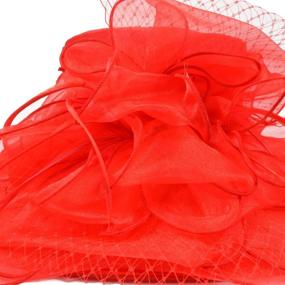 img 2 attached to Kentucky Fascinator Wedding Organza S037 Rose Women's Accessories via Special Occasion Accessories