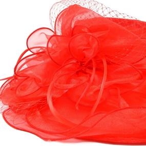 img 1 attached to Kentucky Fascinator Wedding Organza S037 Rose Women's Accessories via Special Occasion Accessories