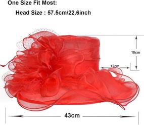 img 3 attached to Kentucky Fascinator Wedding Organza S037 Rose Women's Accessories via Special Occasion Accessories