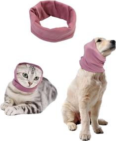 img 4 attached to Ulobey Calming Dog Ears Cover: Ultimate Noise Protection Head Wrap for Dogs - Anxiety Relief, Grooming, Bathing & Warmth