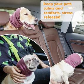 img 2 attached to Ulobey Calming Dog Ears Cover: Ultimate Noise Protection Head Wrap for Dogs - Anxiety Relief, Grooming, Bathing & Warmth